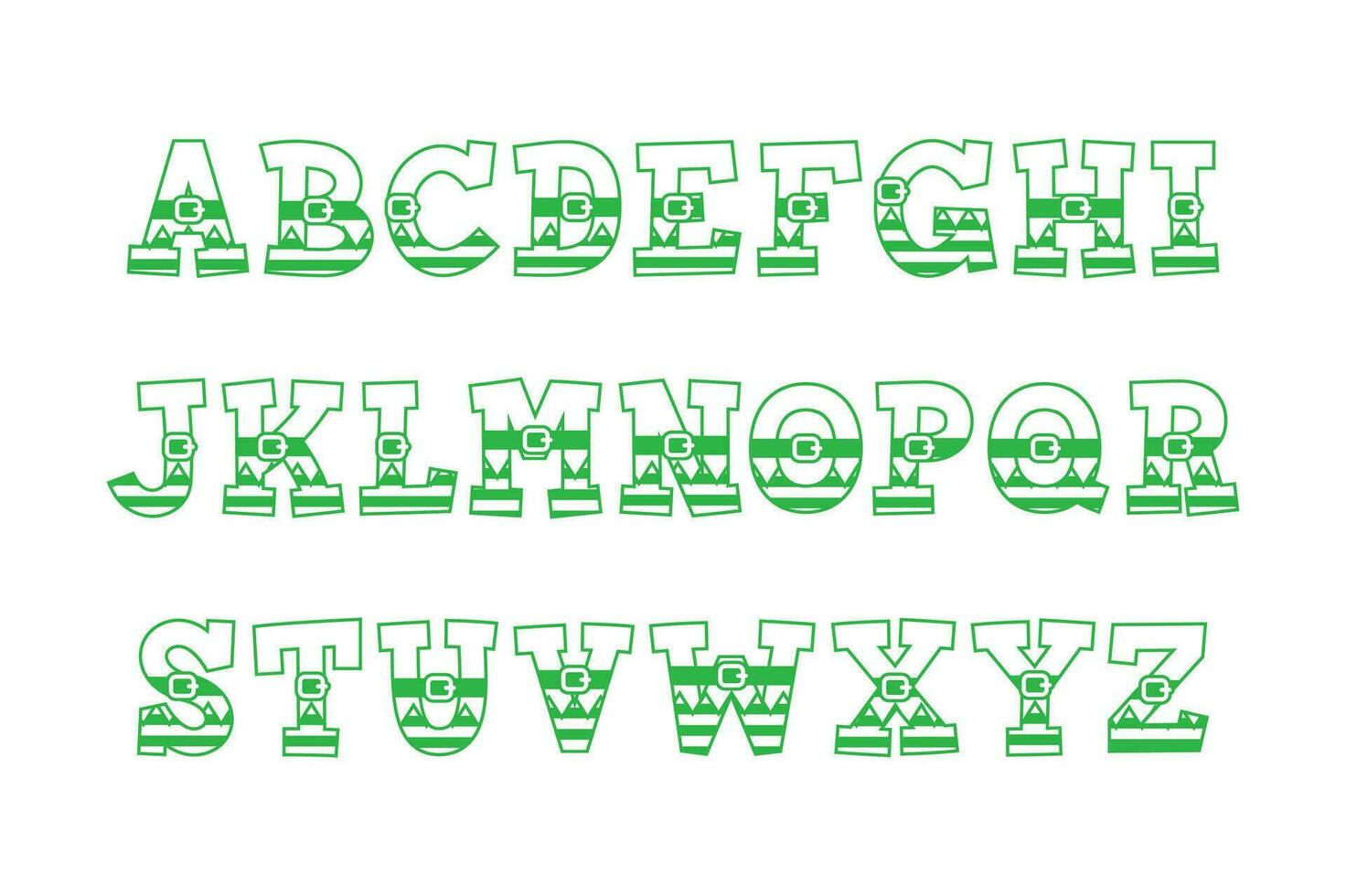 Versatile Collection of Elf Alphabet Letters for Various Uses vector