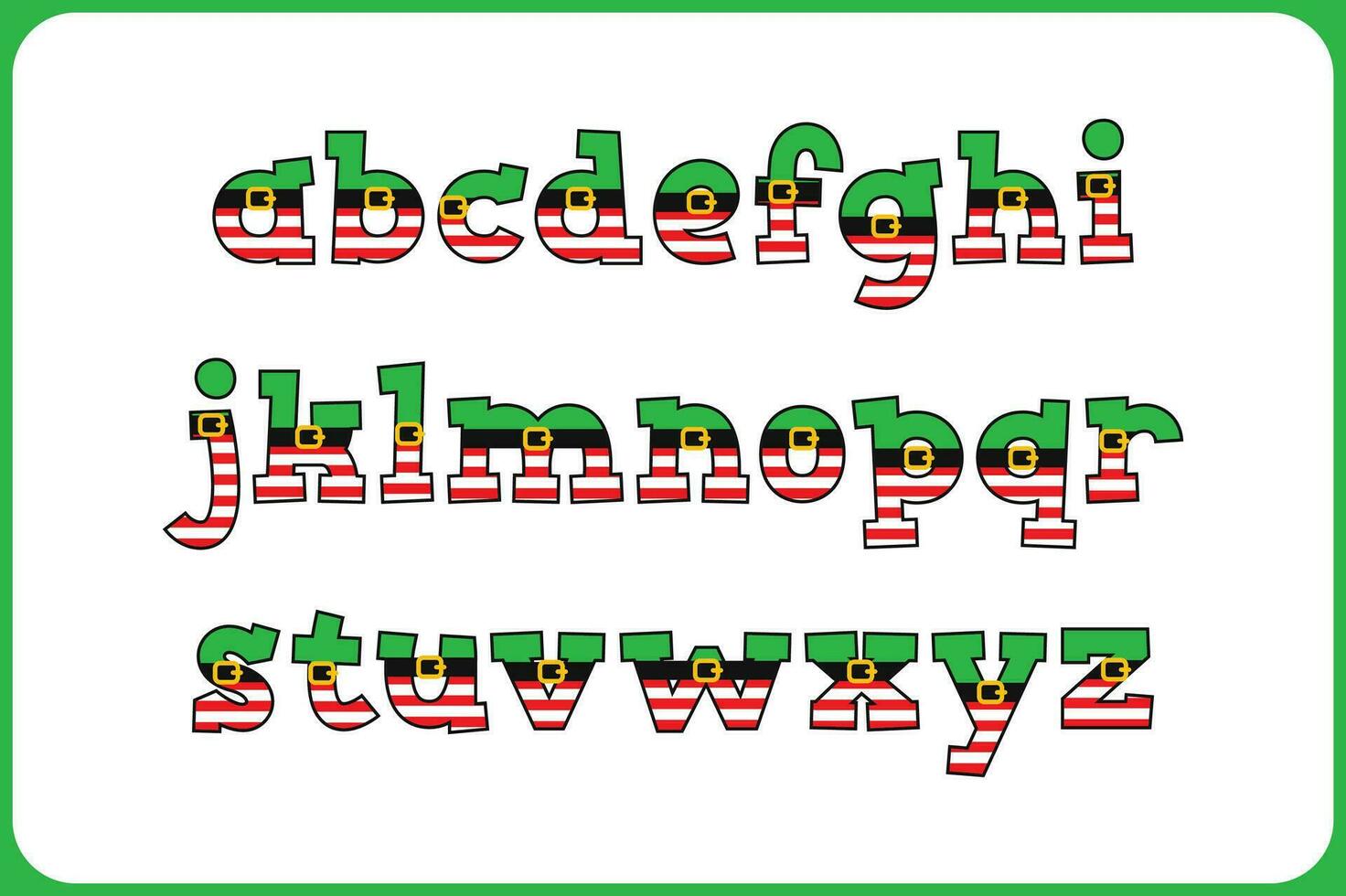 Versatile Collection of Elf Alphabet Letters for Various Uses vector