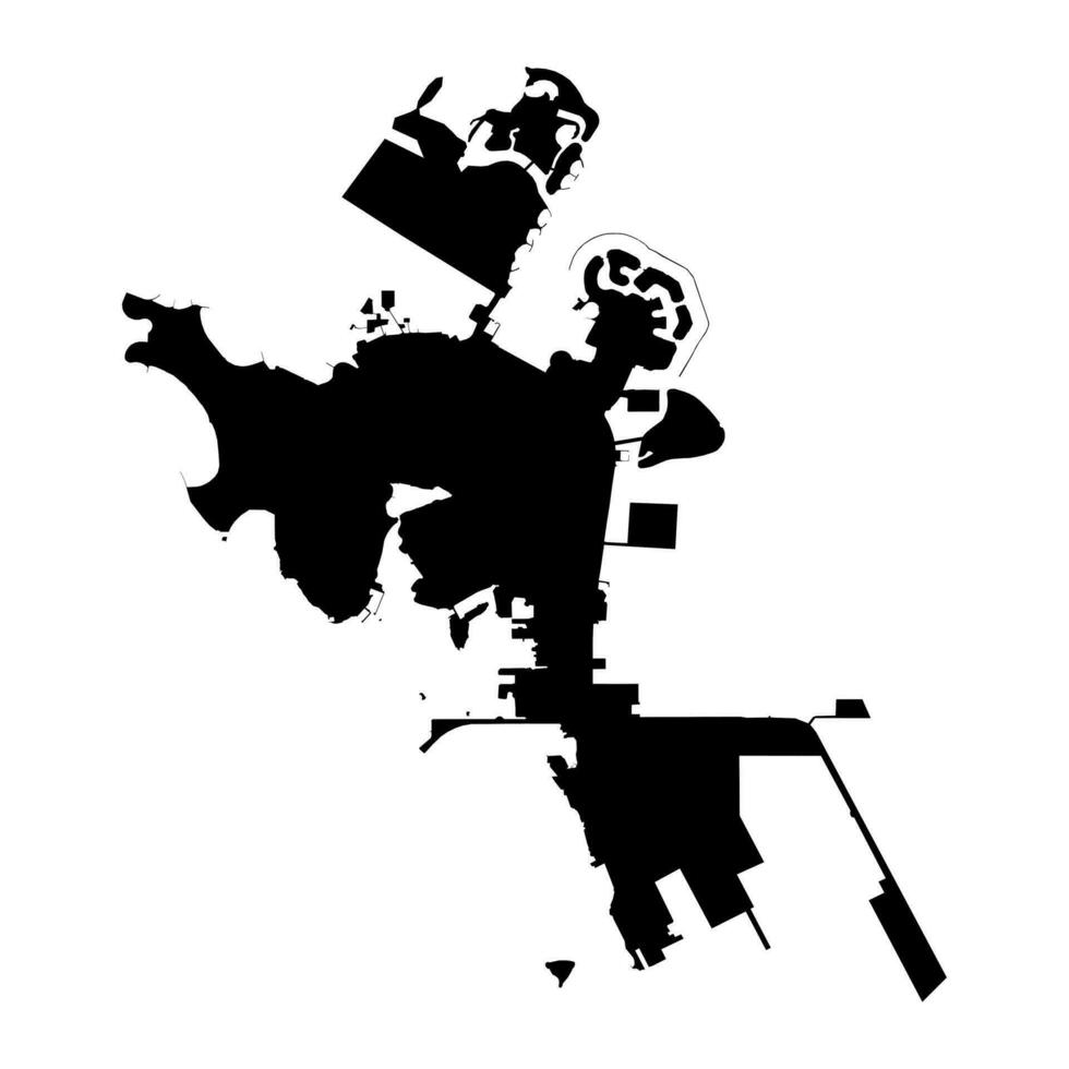 Muharraq Governorate map, administrative division of the Bahrain. vector