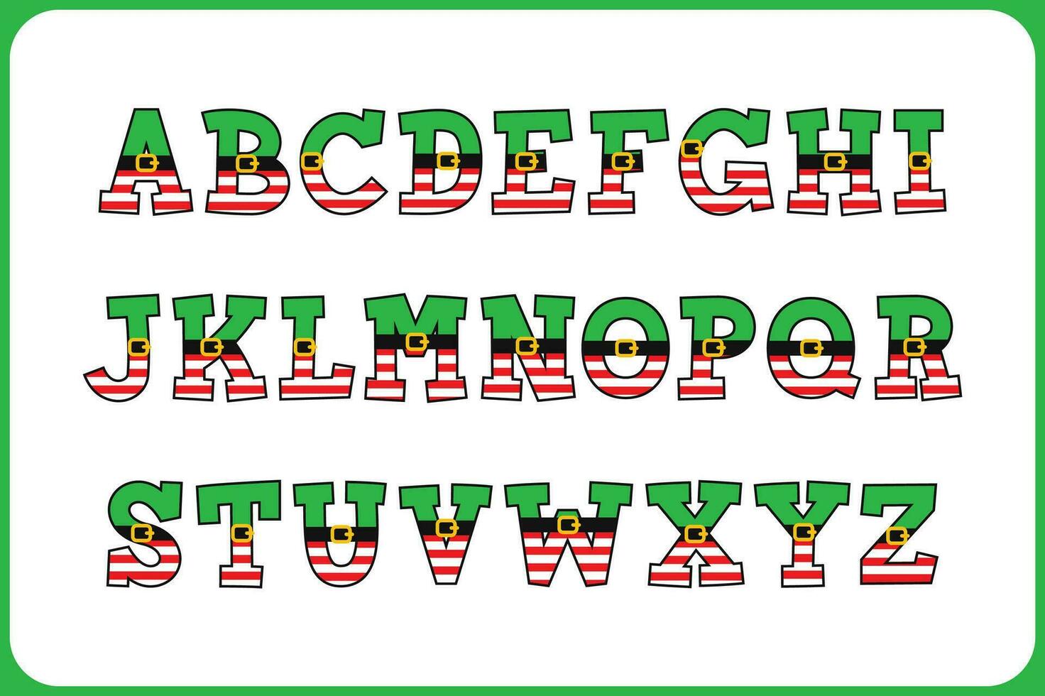 Versatile Collection of Elf Alphabet Letters for Various Uses vector