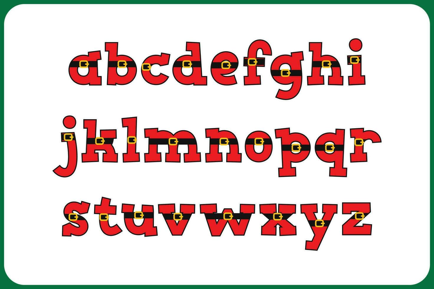 Versatile Collection of Santa Claus Alphabet Letters for Various Uses vector