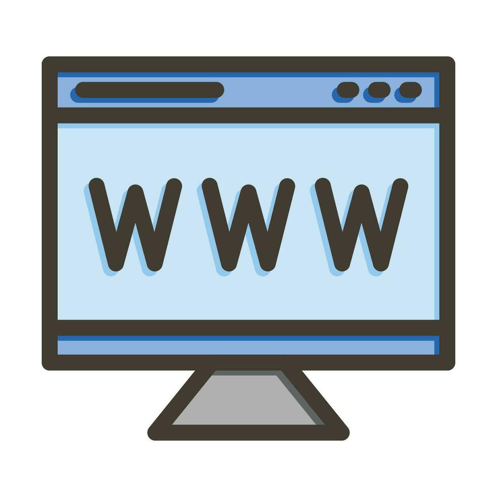 Website Vector Thick Line Filled Colors Icon For Personal And Commercial Use.