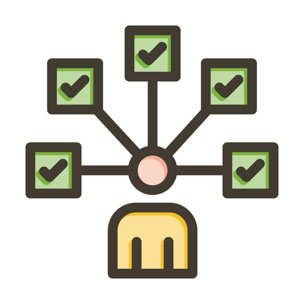 Multitasking Vector Thick Line Filled Colors Icon For Personal And Commercial Use.