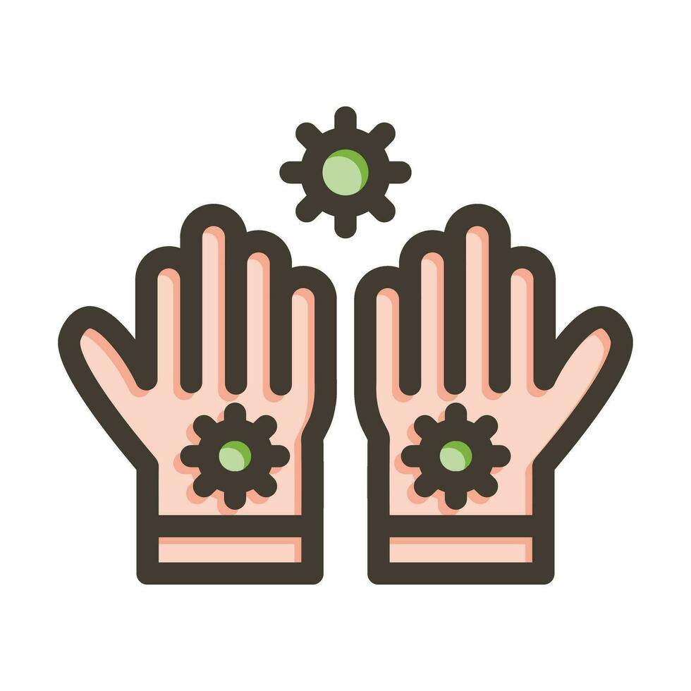 Dirty Hands Vector Thick Line Filled Colors Icon For Personal And Commercial Use.