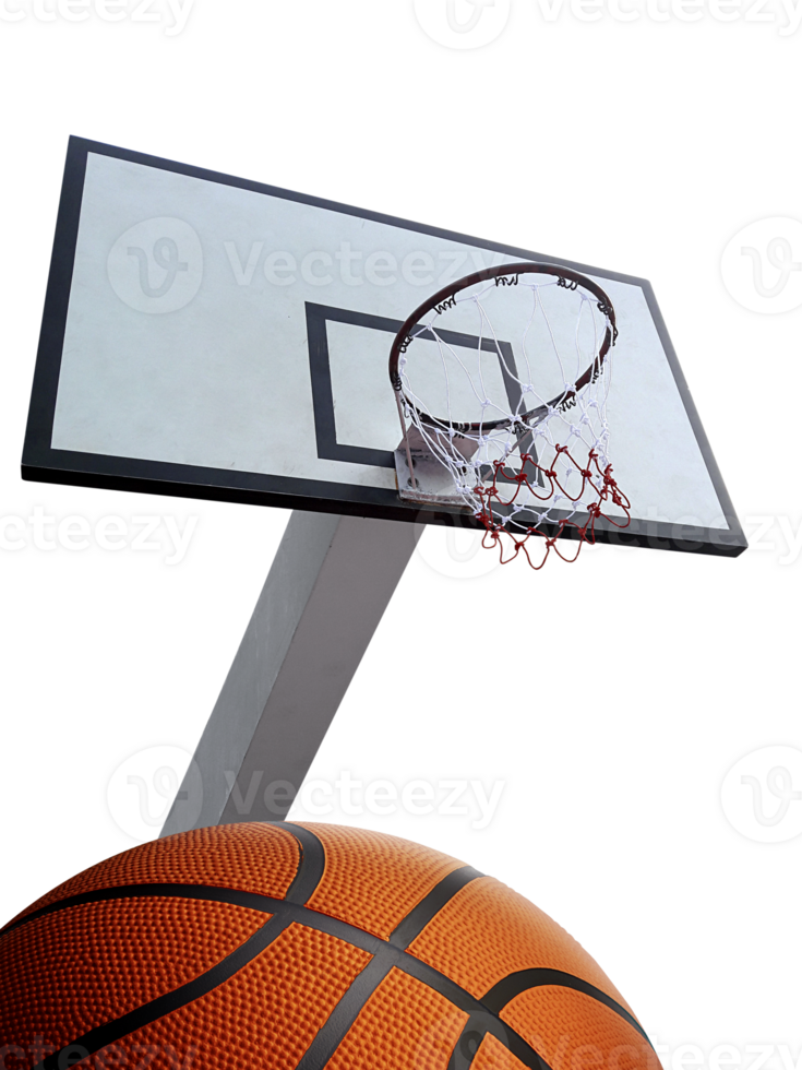 basketball. Low angle view of basketball hoop against, transparent background png