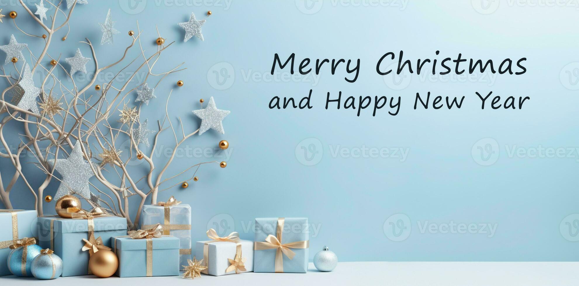 Christmas banner. Background Xmas design. Horizontal christmas poster, greeting cards, headers, website Generative AI photo