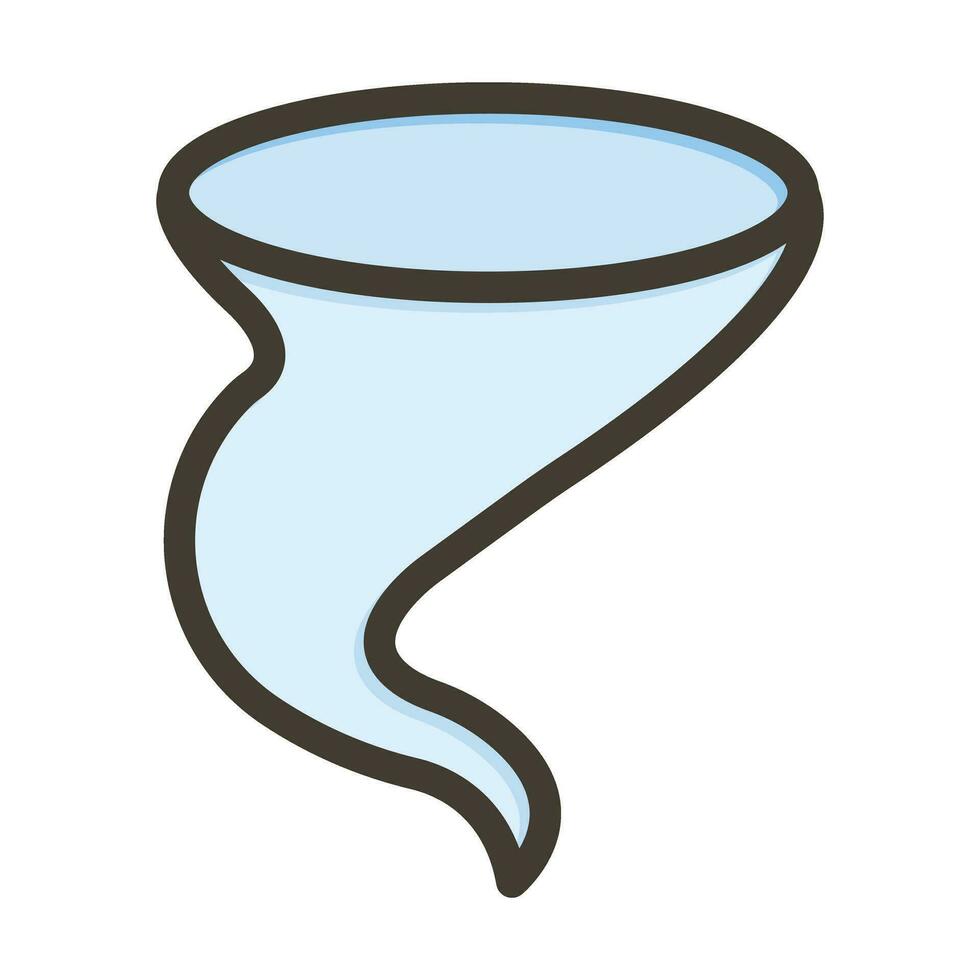 Tornado Vector Thick Line Filled Colors Icon For Personal And Commercial Use.