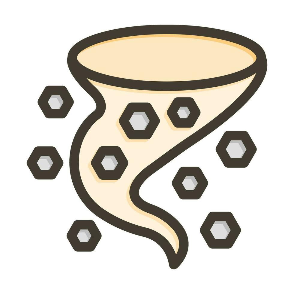 Sandstorm Vector Thick Line Filled Colors Icon For Personal And Commercial Use.
