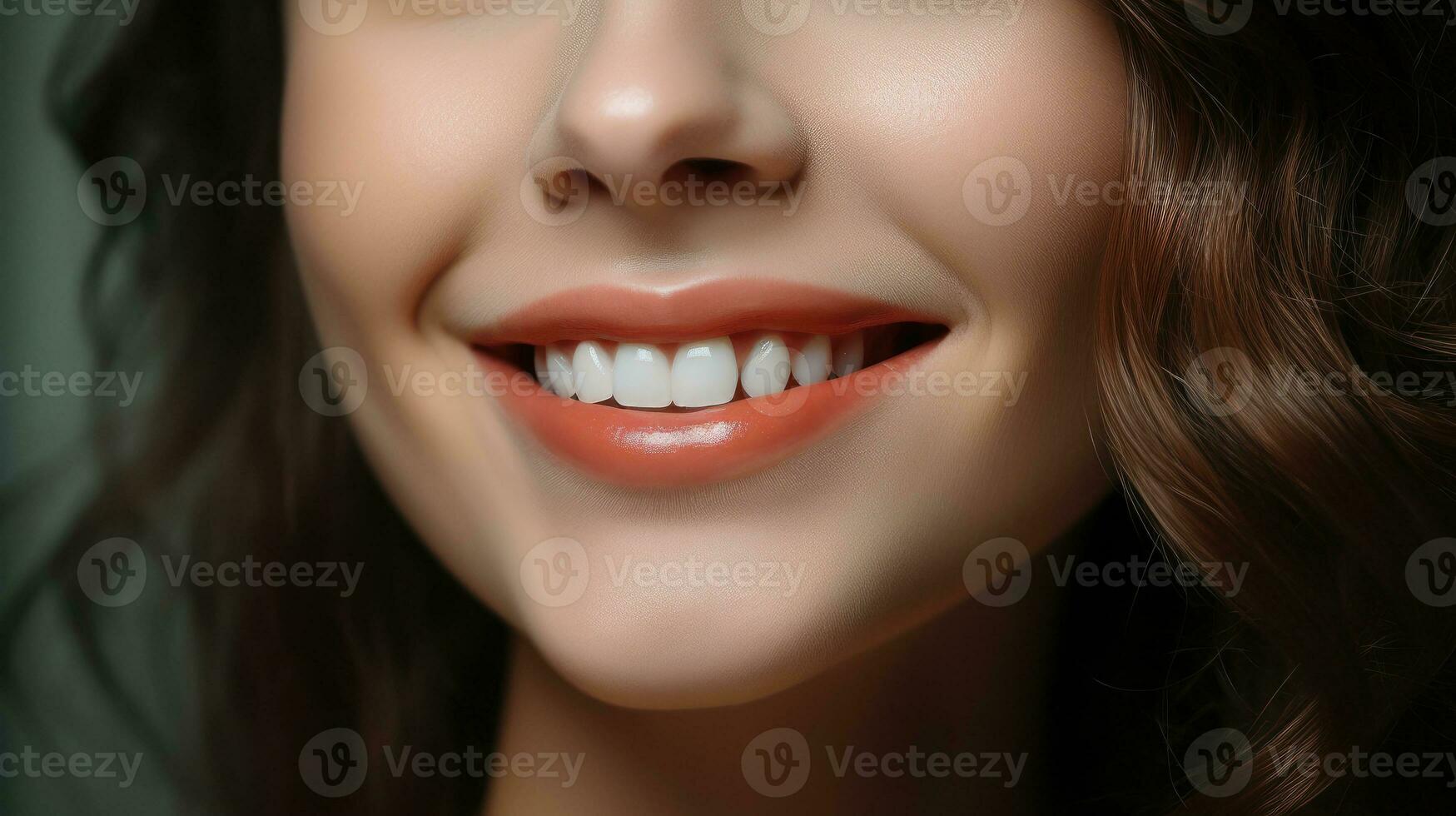 A woman perfect smile AI Generated photo