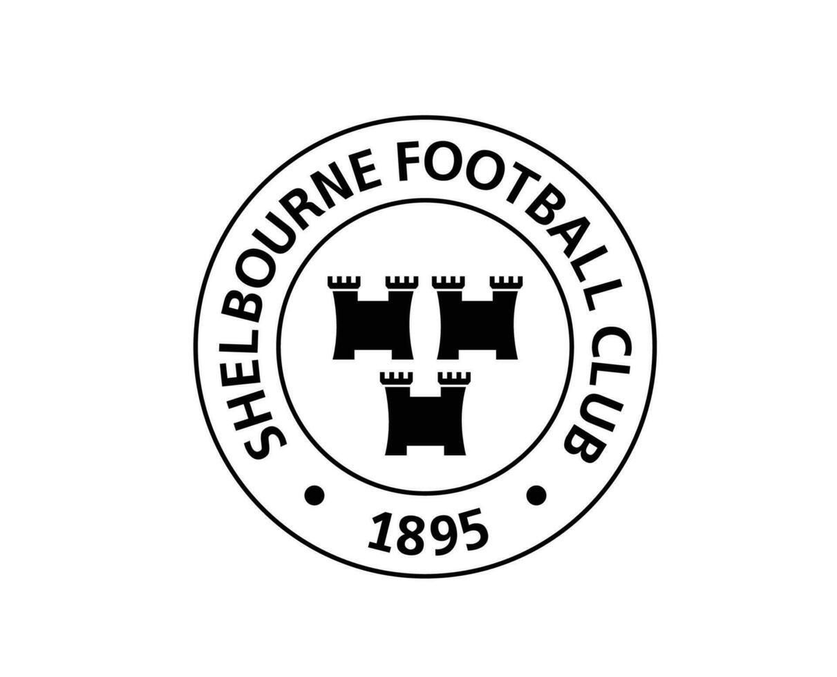 Shelbourne Club Symbol Logo Black Ireland League Football Abstract Design Vector Illustration