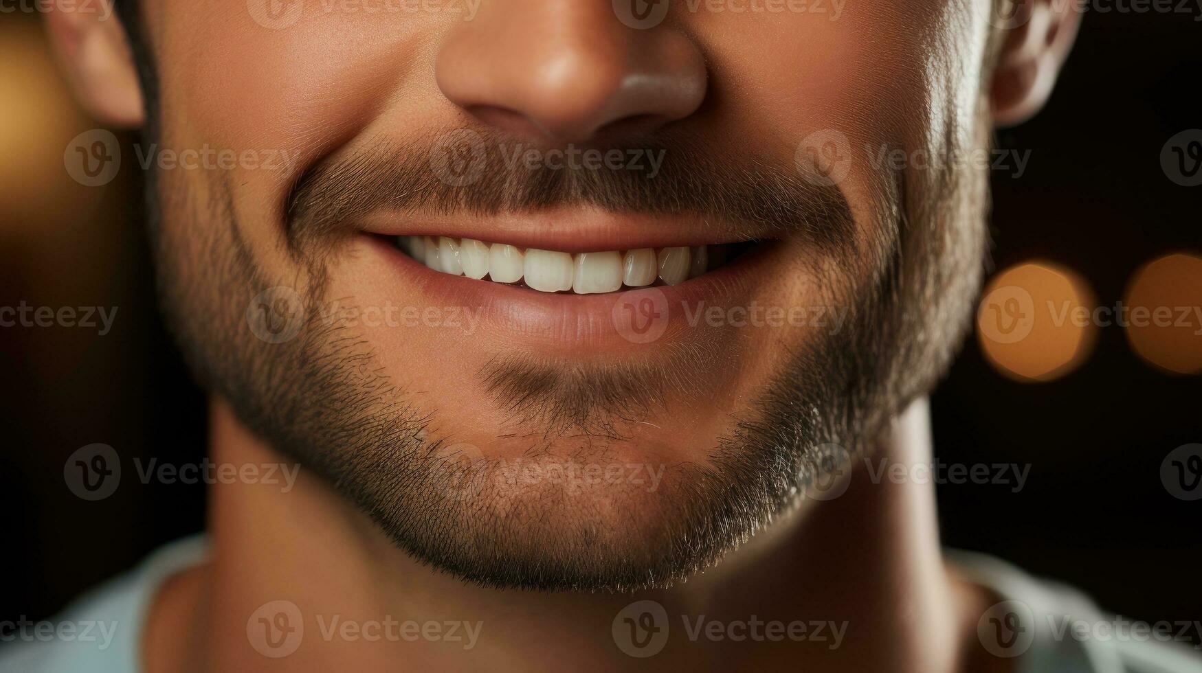 A man perfect smile AI Generated photo