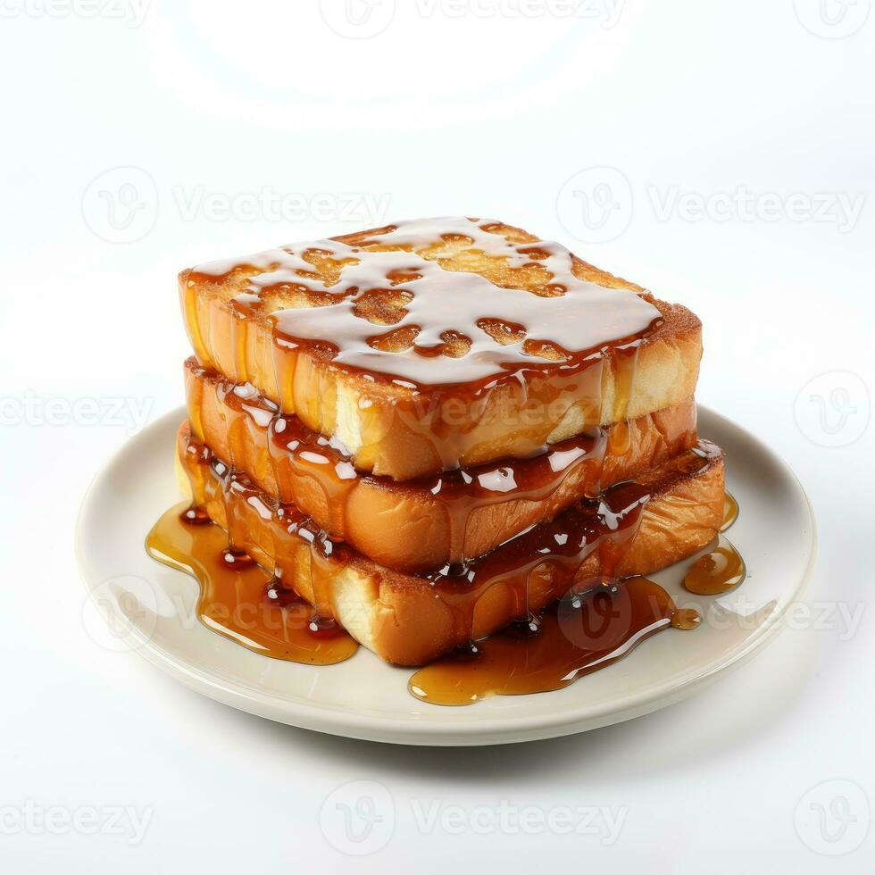 Honey toast Isolated on white background AI Generated photo