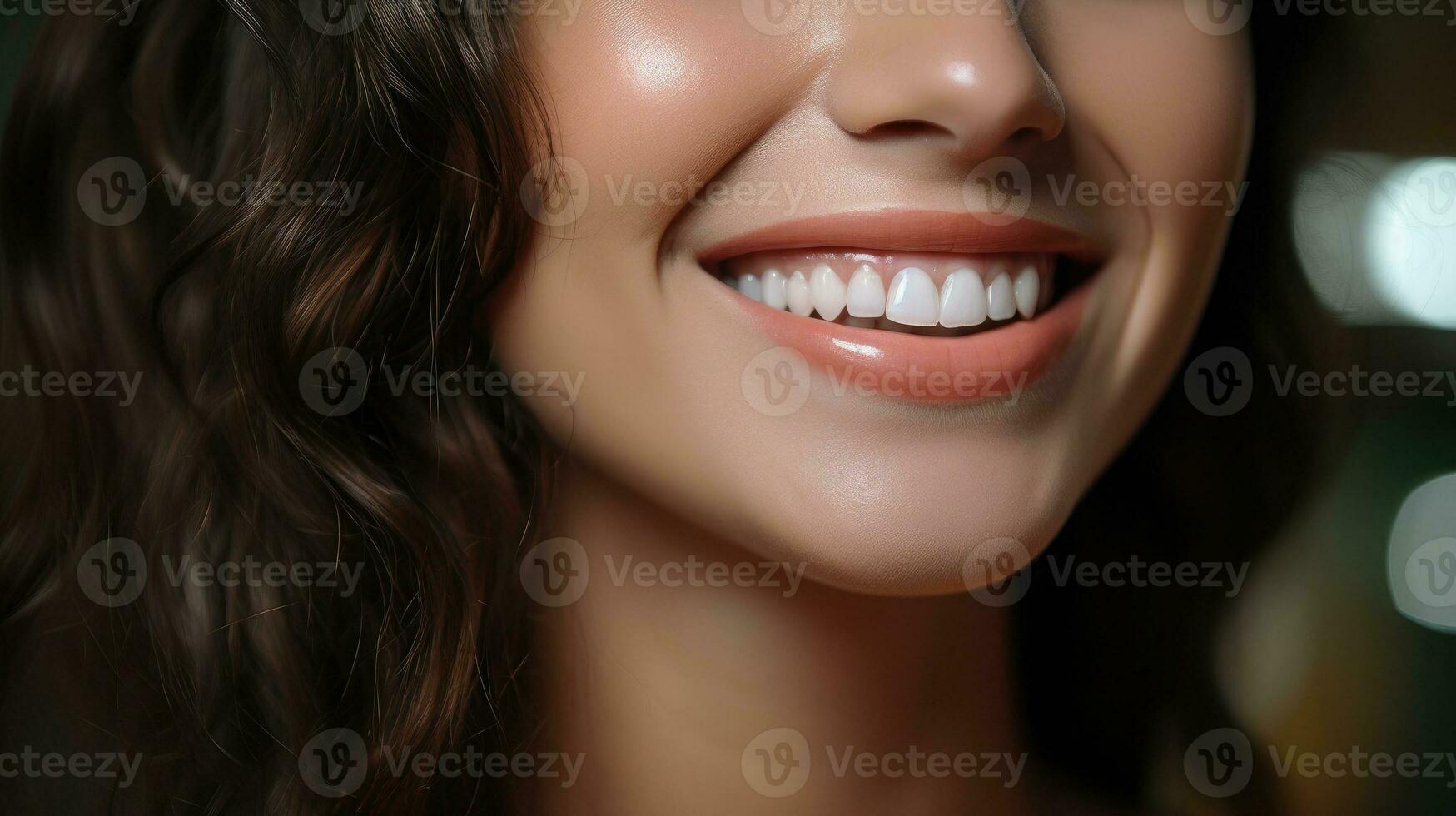 A woman perfect smile AI Generated photo