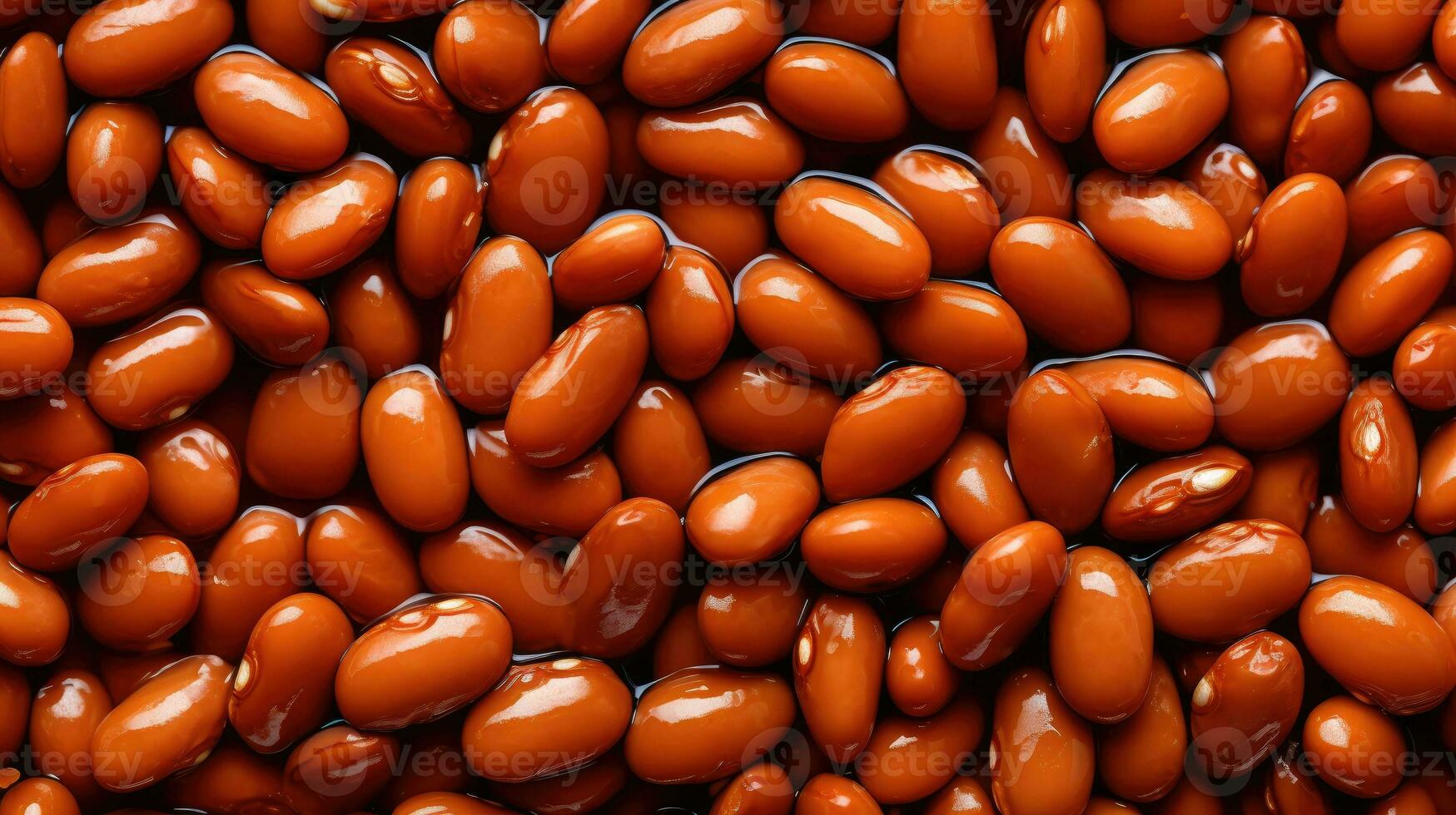 Baked beans background AI Generated photo