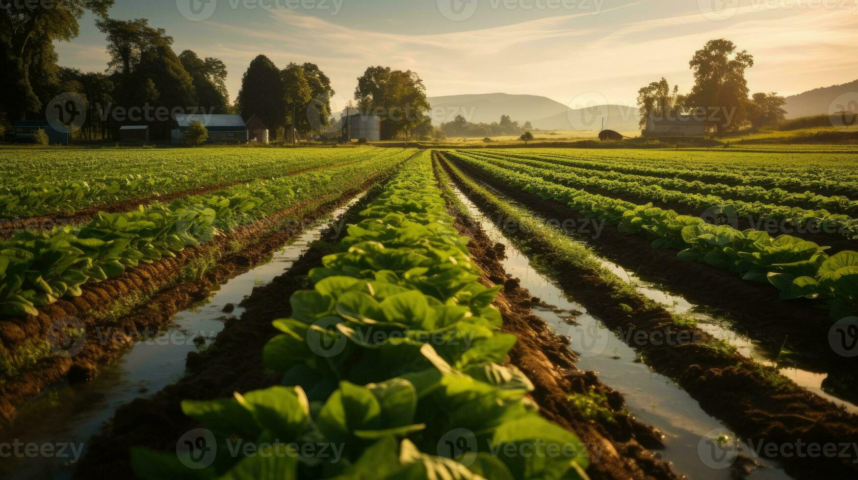 Agriculture farm nature AI Generated photo