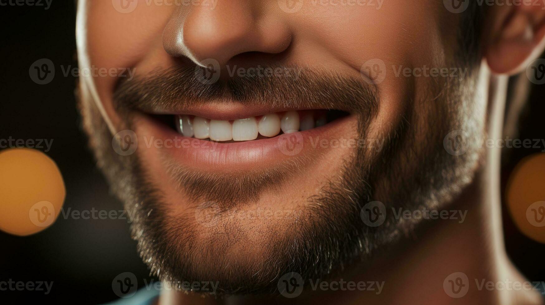 A man perfect smile AI Generated photo