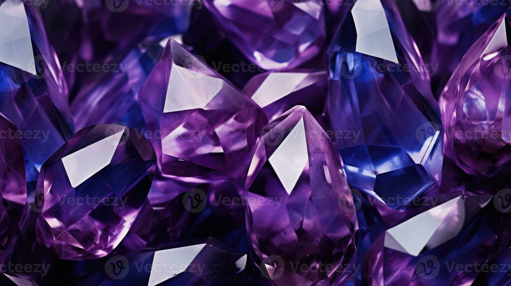 Amethyst crystal background AI Generated photo