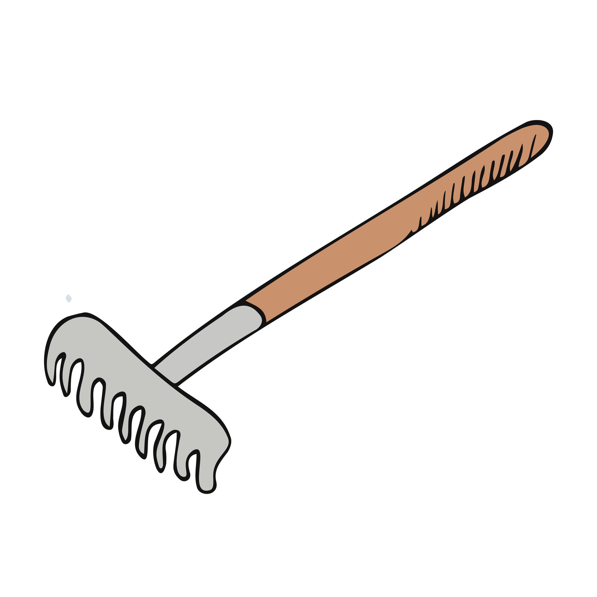Rake doodle illustration in vector. Rake colorful icon in vector. 30353002 Vector Art at Vecteezy