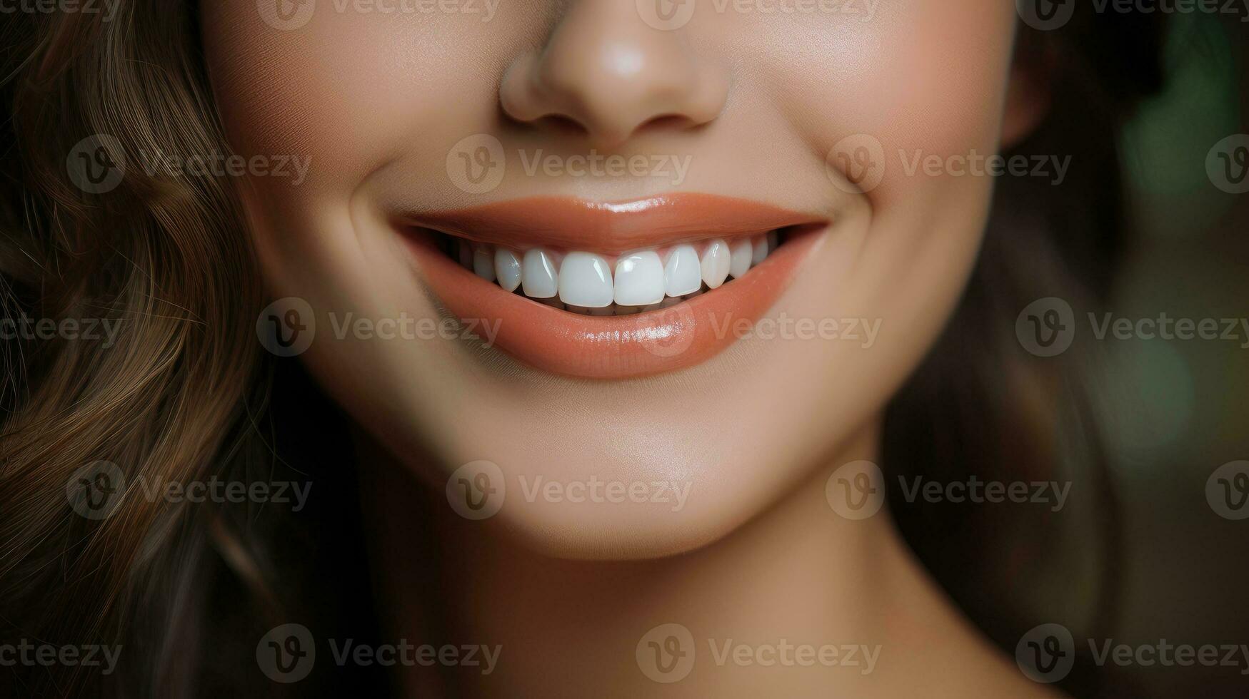 A woman perfect smile AI Generated photo