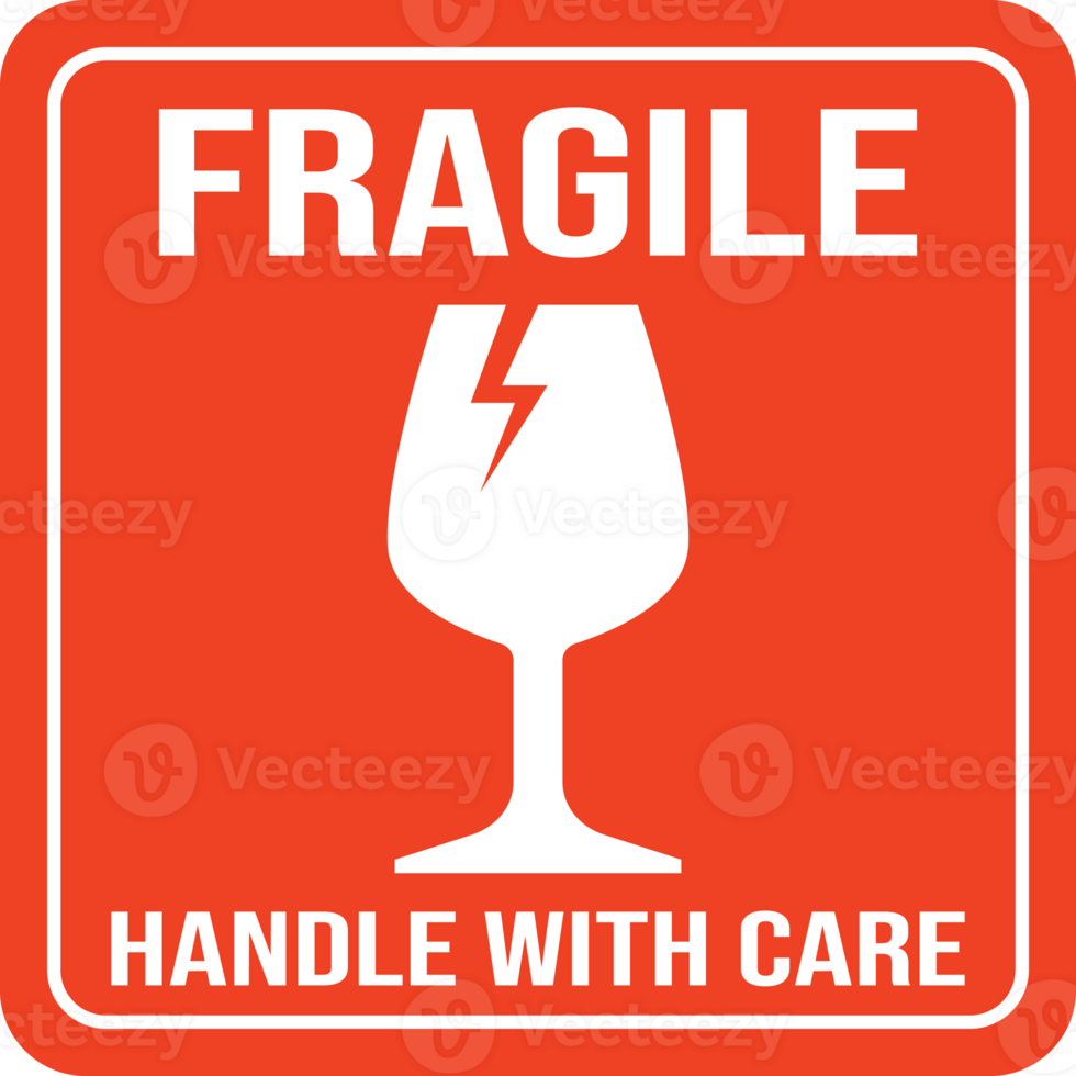 packing icon set including fragile png