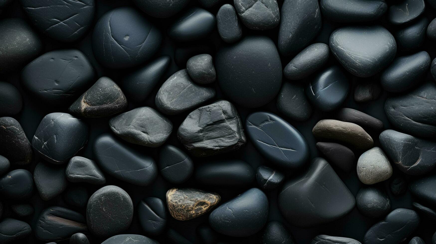 Black stones background AI Generated photo