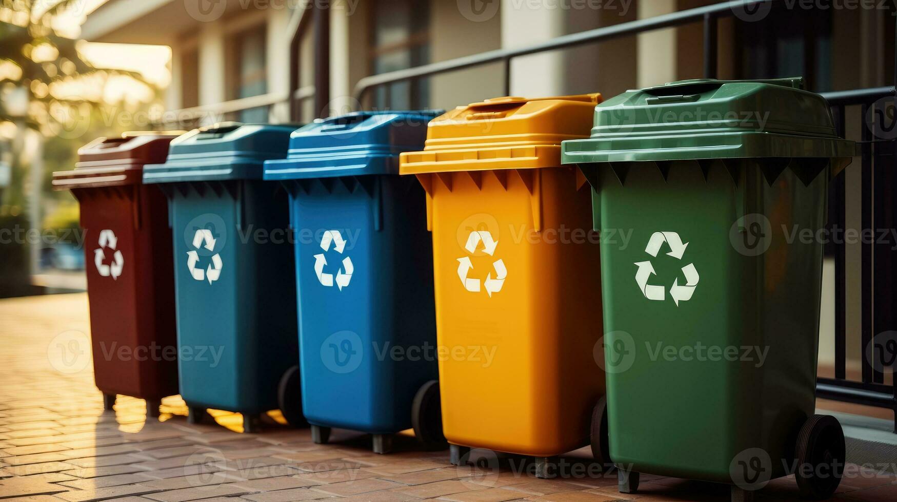Recycling bin AI Generated photo