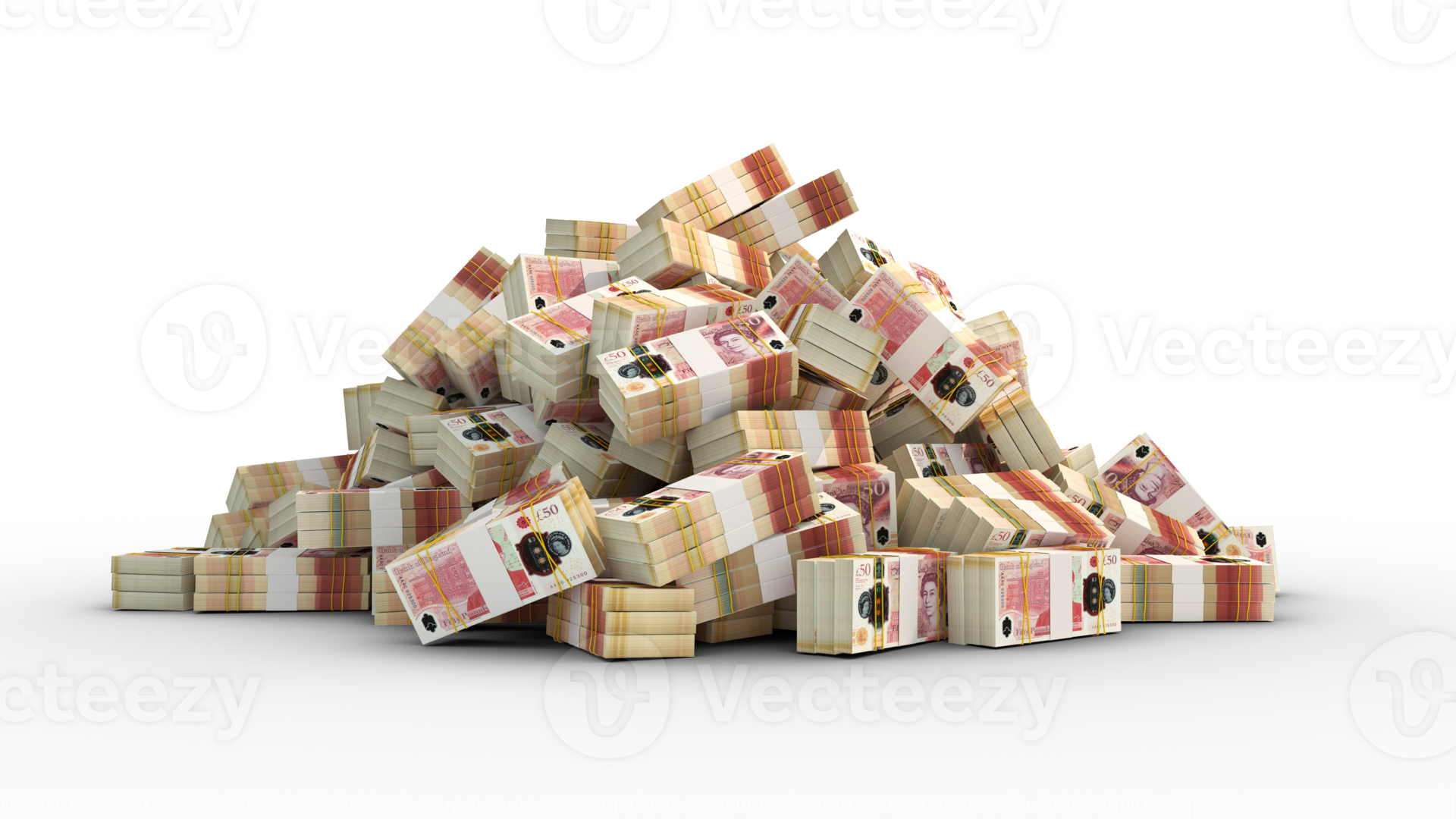 Big Pile Of Bundles Of 50 British Pound Sterling Notes 3d Rendering Of big-pile-of-bundles-of-50-british-pound-sterling-notes-3d-rendering-of
