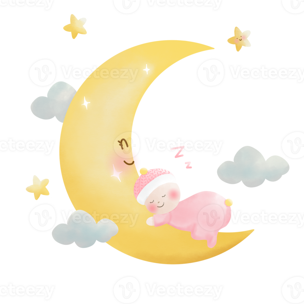 cute baby sleeping png