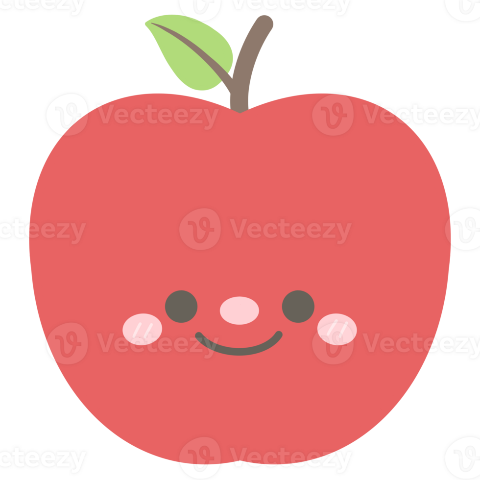 Cute red apple png