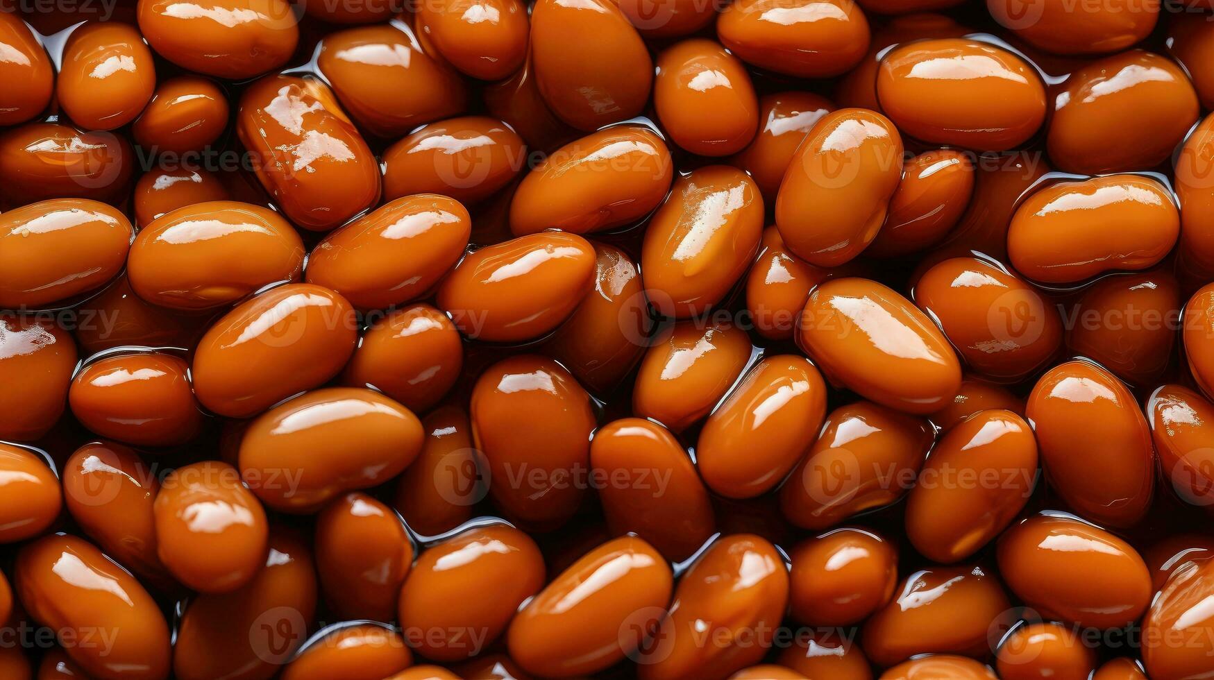 Baked beans background AI Generated photo