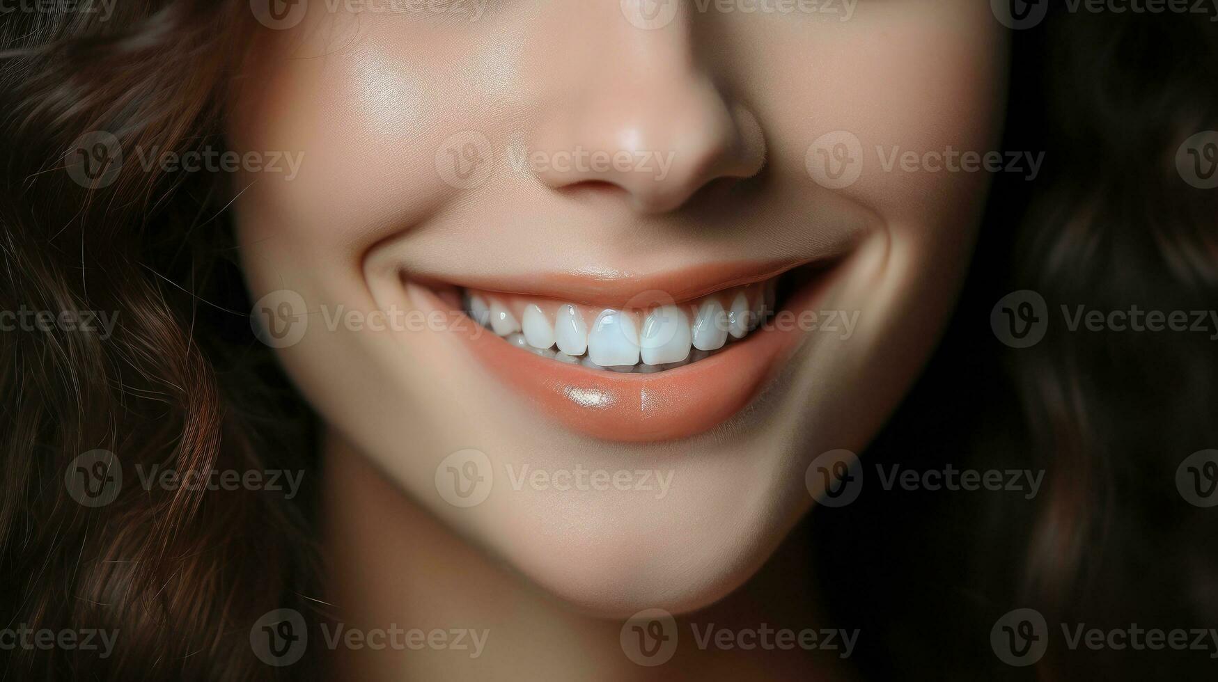 A woman perfect smile AI Generated photo