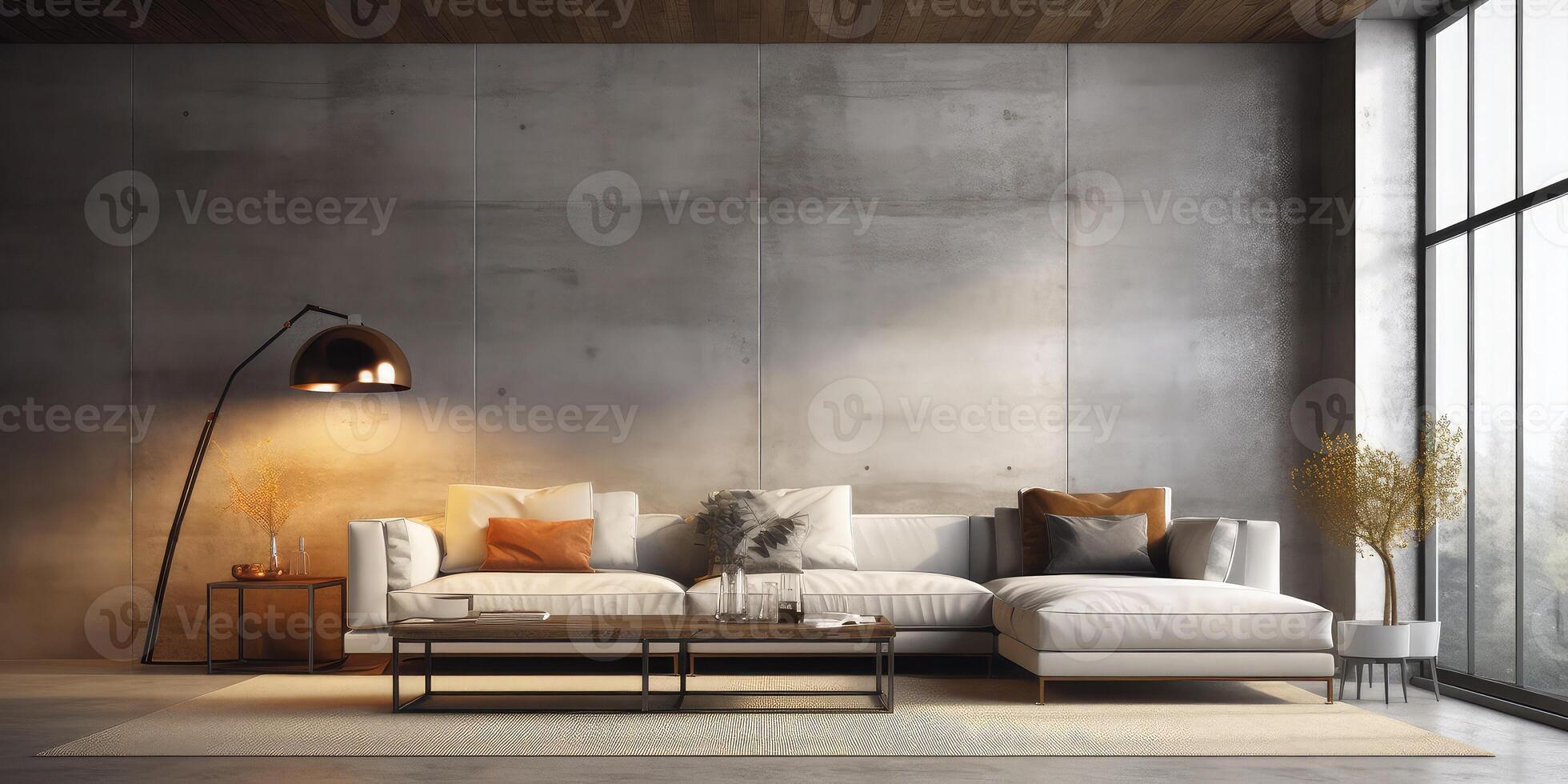 Minimalist Living Room Wih Copy Space By photo