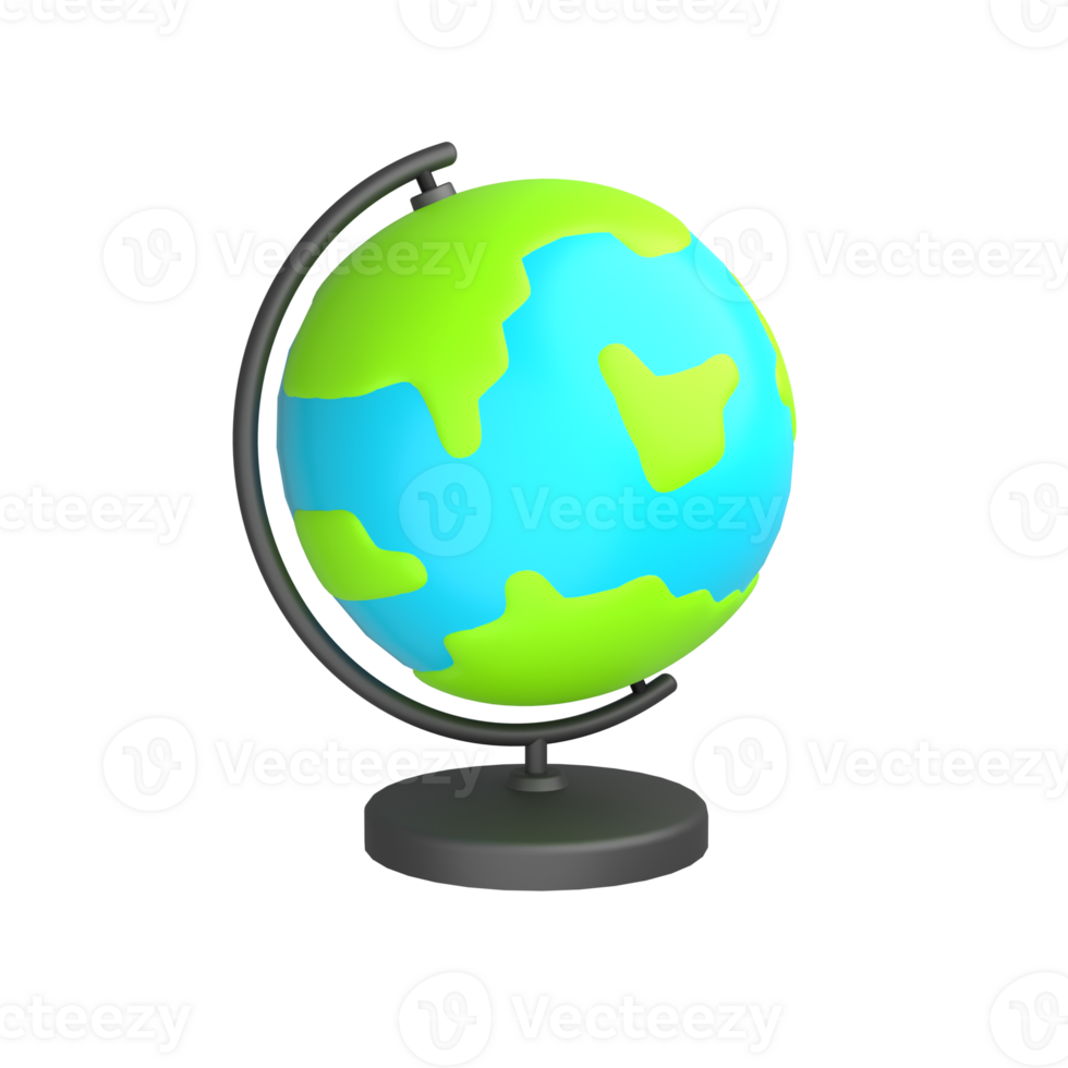 3d wereldbol pictogram png