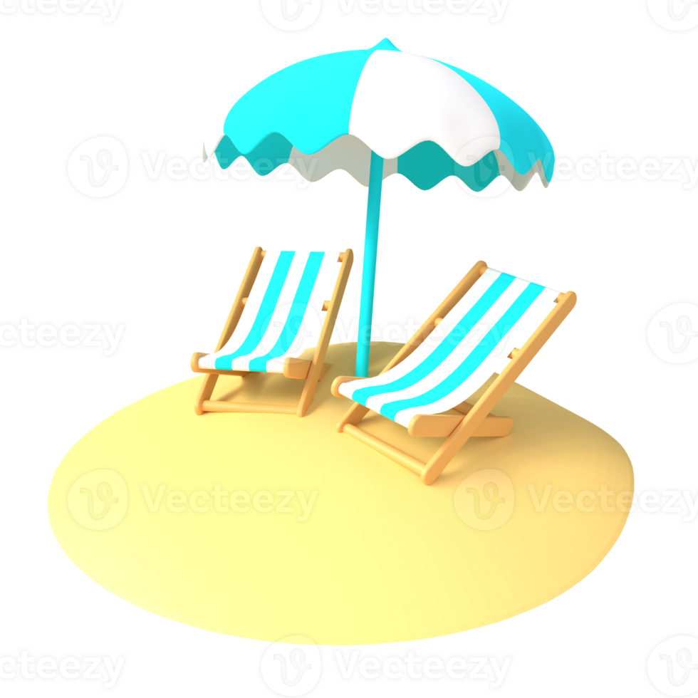 summer umbrella icon 3d png