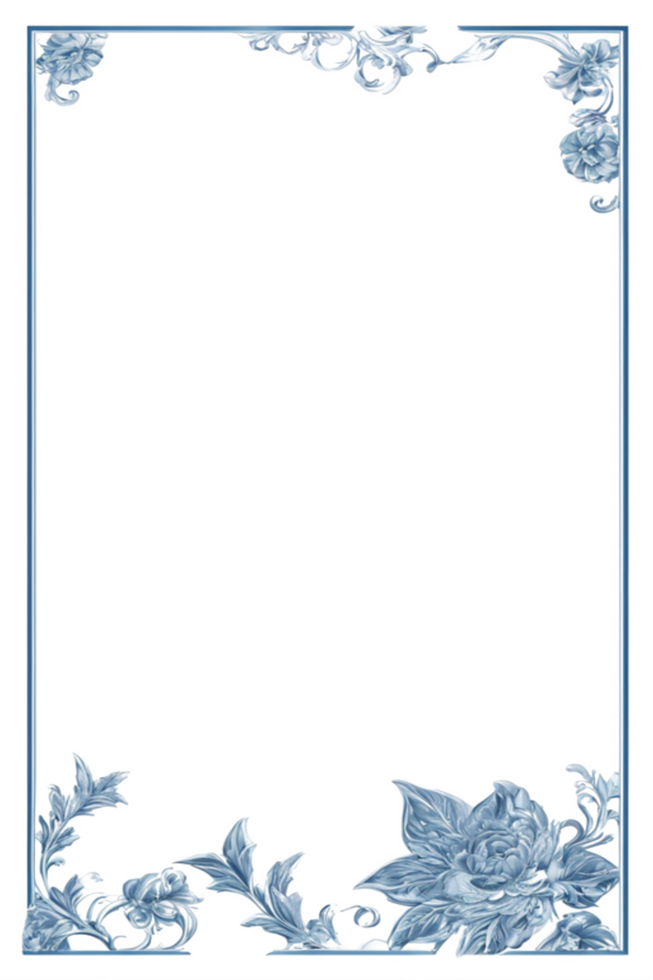 Flower Leaf Border Frame PNG Image Transparent Background Ai Generative