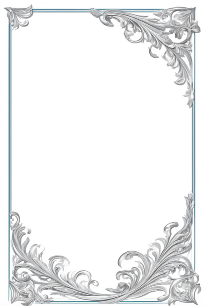 Flower Leaf Border Frame PNG Image Transparent Background Ai Generative