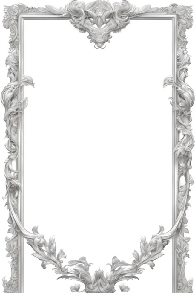 Flower Leaf Border Frame PNG Image Transparent Background Ai Generative