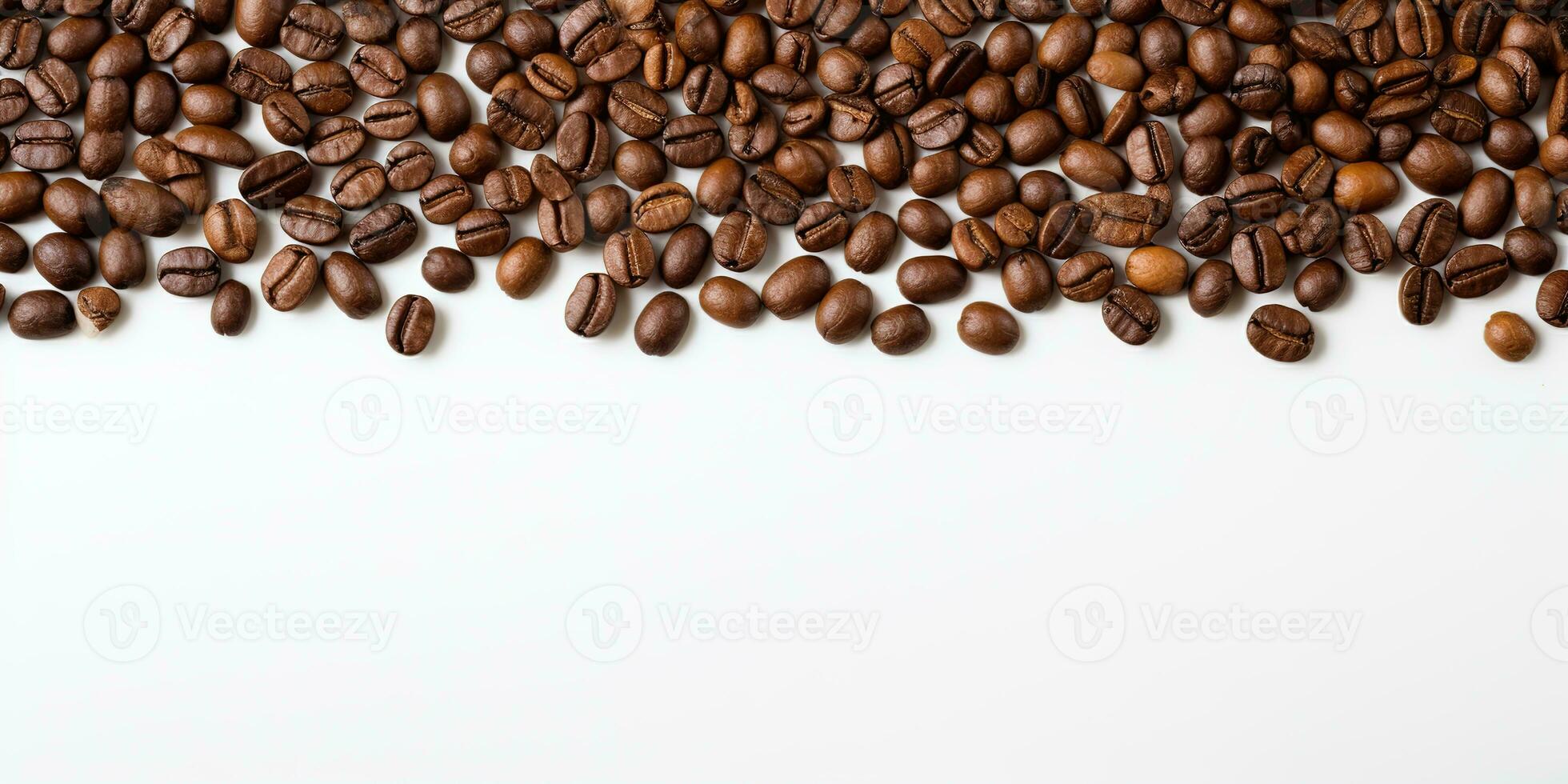 coffee beans isolated white background copy space, International coffee day, AI Generated photo