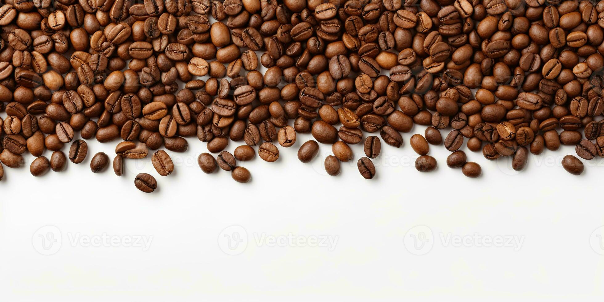 coffee beans isolated white background copy space, International coffee day, AI Generated photo