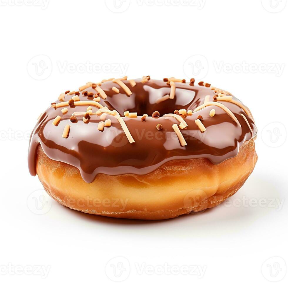 donut on white background, AI Generated photo