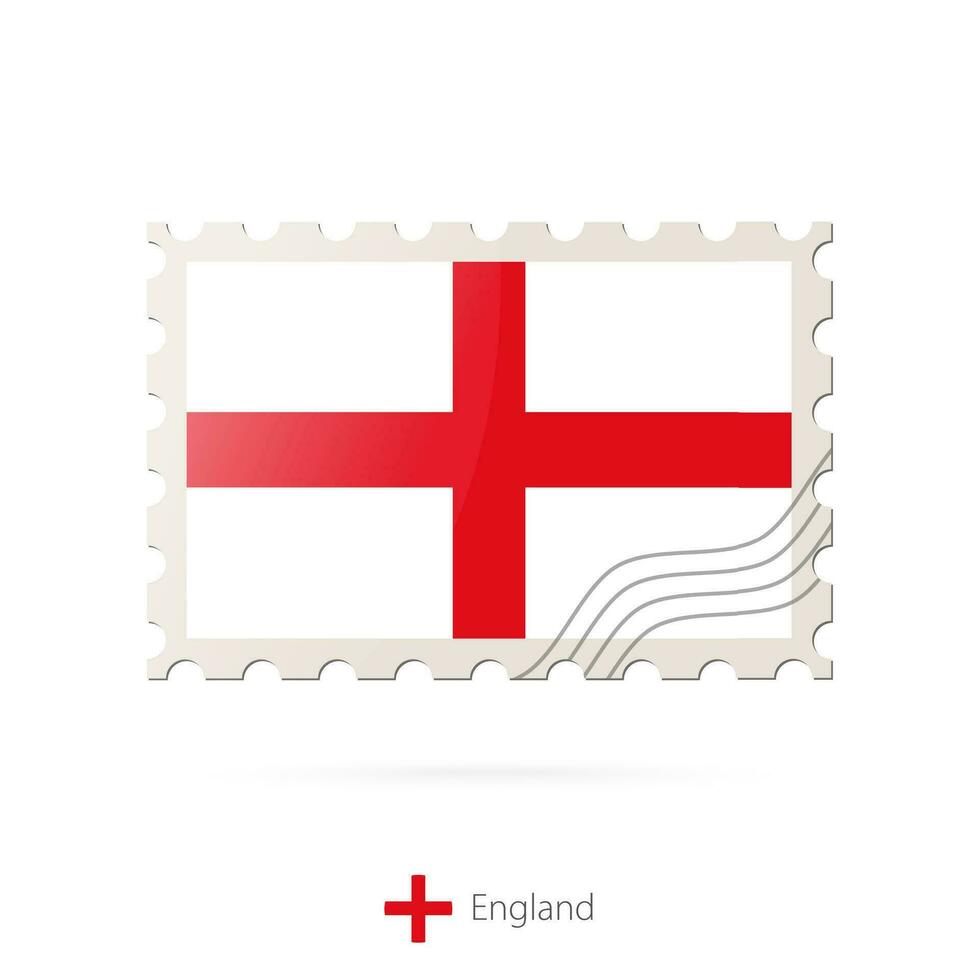 gastos de envío sello con el imagen de Inglaterra bandera. vector