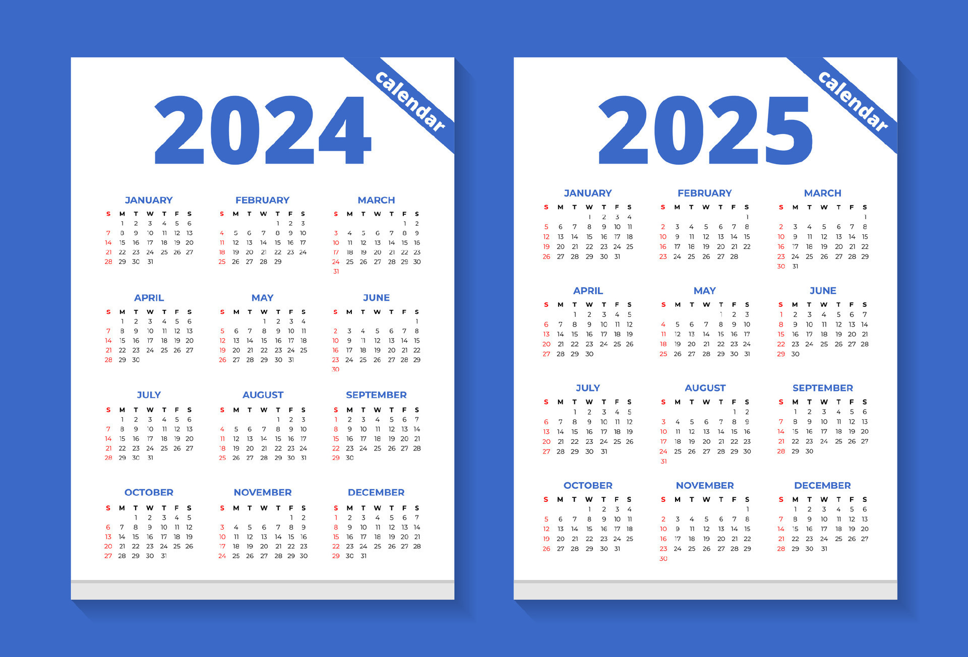 2025 y 2025 editable calendario modelo 30355060 Vector en Vecteezy