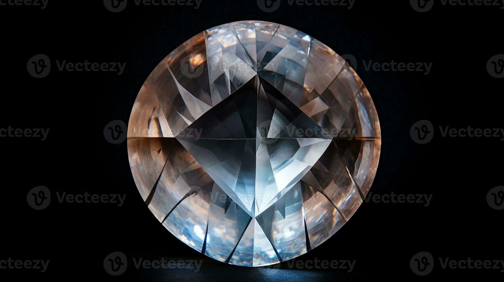 Photograph a mesmerizing close-up of a sparkling Moonstone held against a velvety black background. Generative AI photo