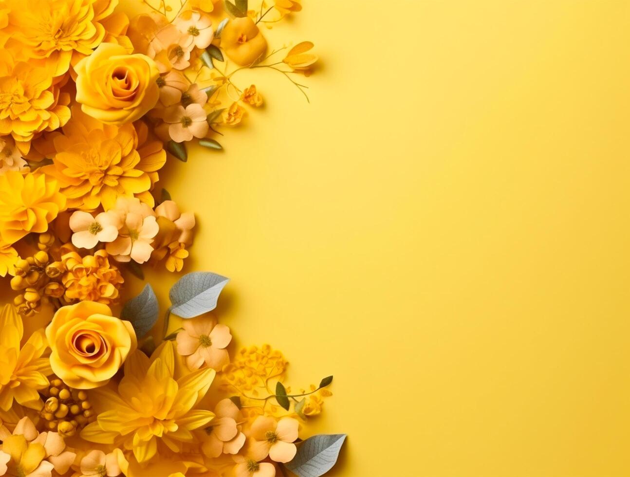 Tropical floral background copy space. Space for text photo