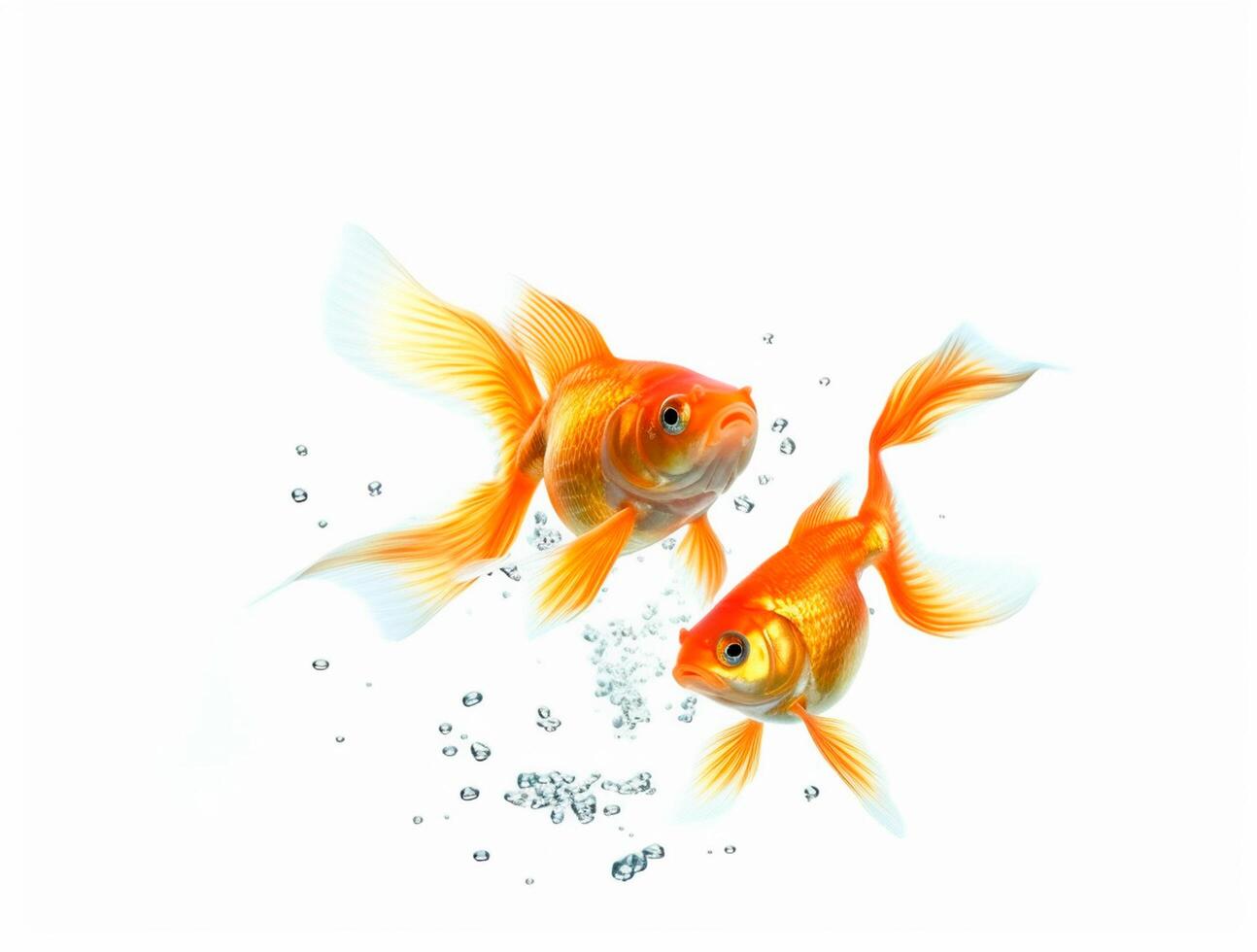Close up Photo of a Goldfish with copy space, Golden Beauty