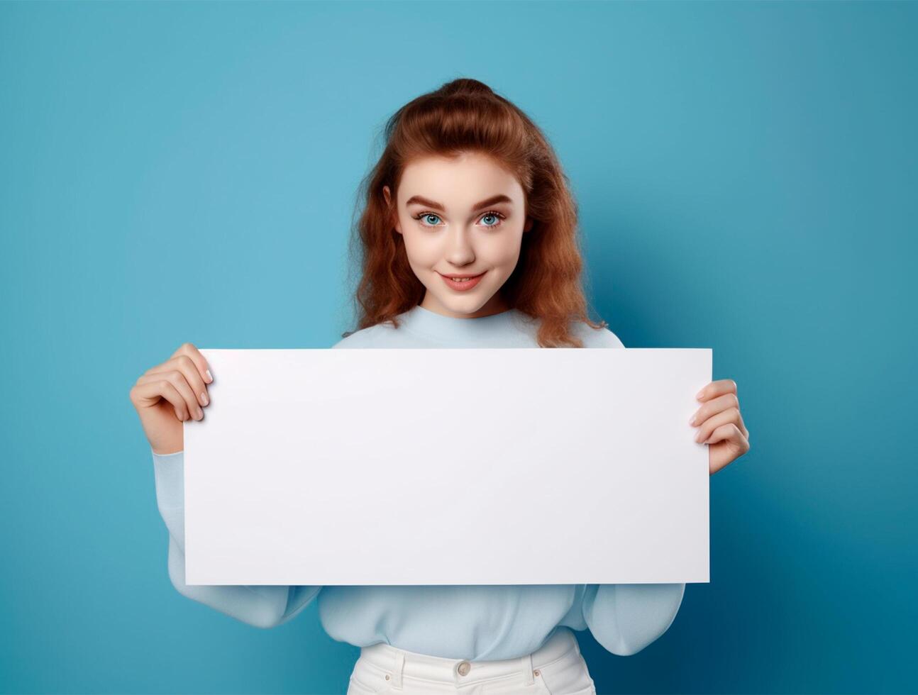 Graceful Woman's Hands Holding Paper Frame photo