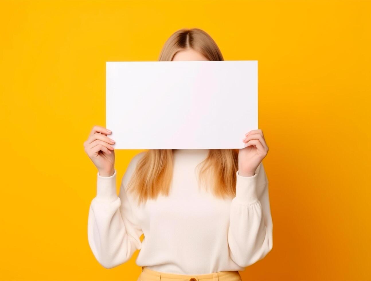 Graceful Woman's Hands Holding Paper Frame photo
