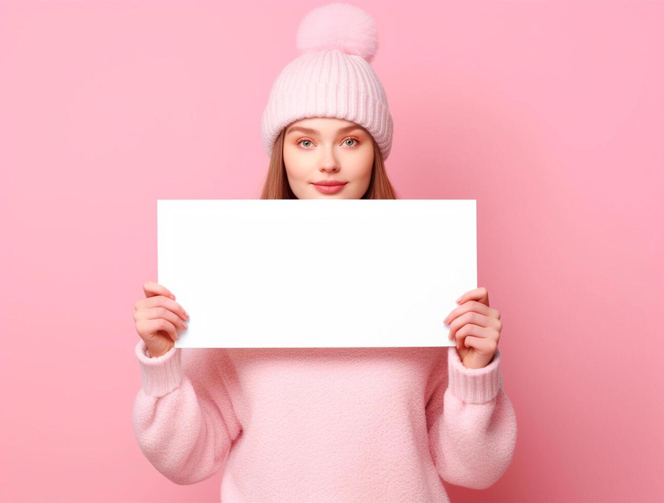 Graceful Woman's Hands Holding Paper Frame photo