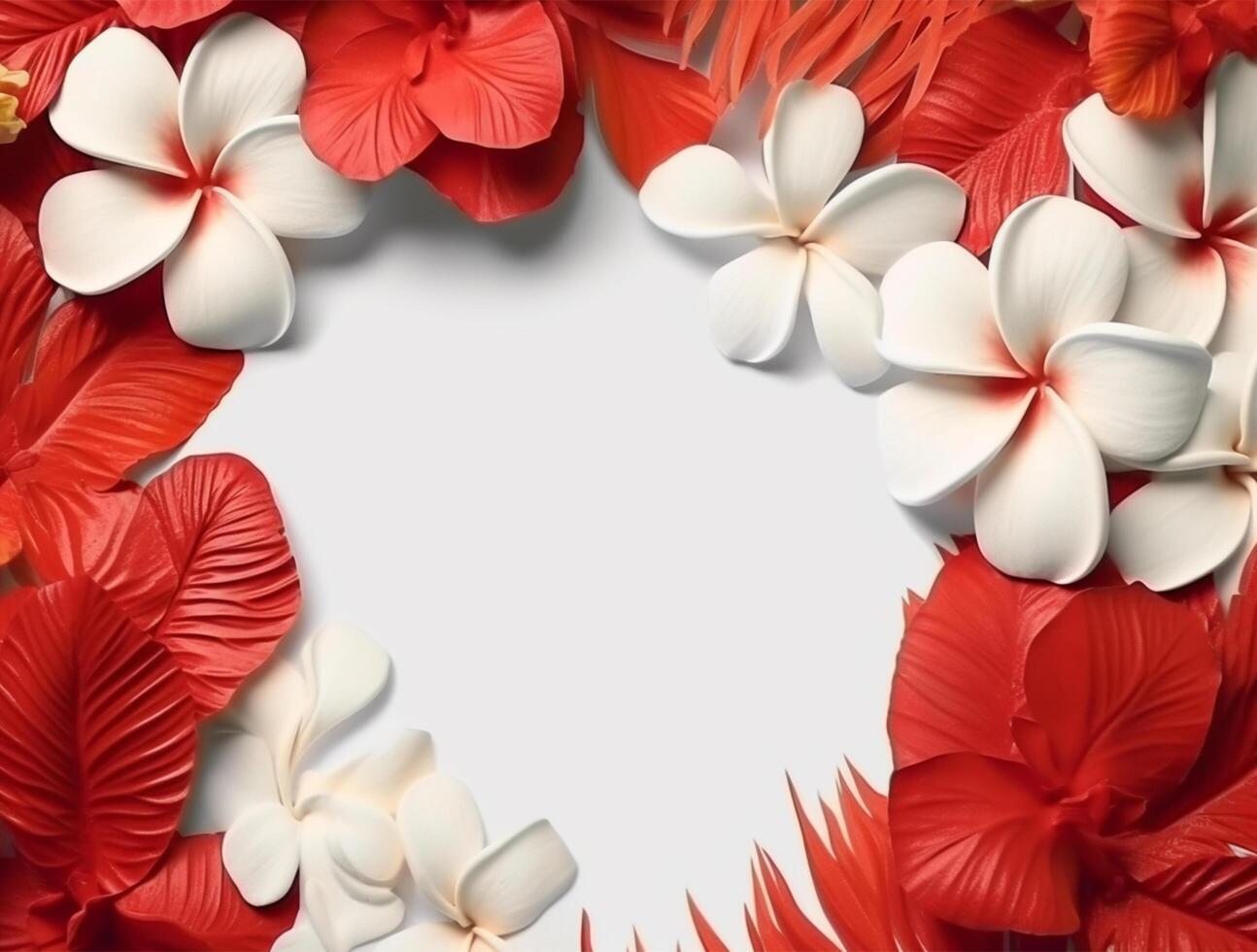 Tropical floral background copy space. Space for text photo