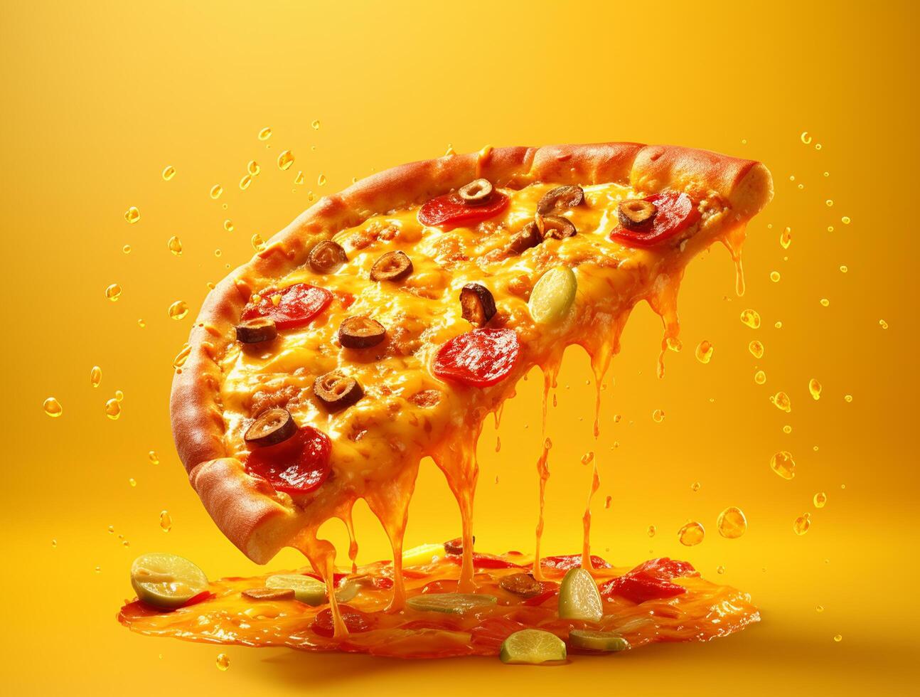 Freshly Baked Pizza with Tasty Toppings photo